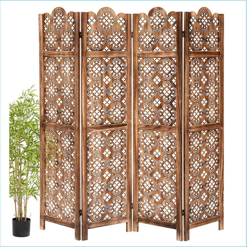 160cm W x 170.2cm H 4 - Panel Folding Room Divider