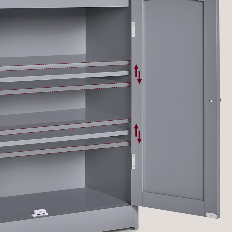 Bathroom Storage Cabinet, Gray