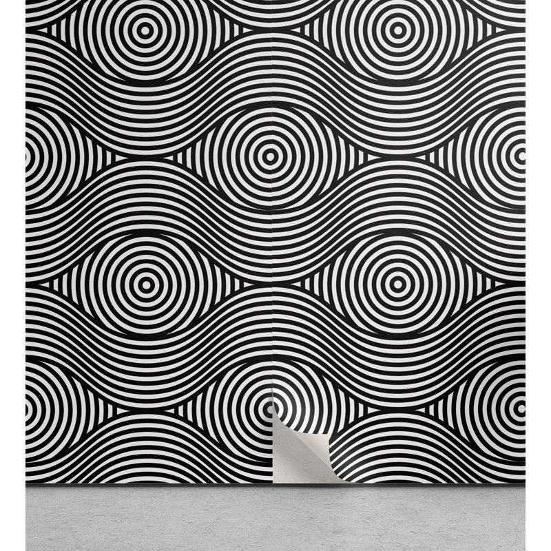 Panneau de papier peint Cenzi Swirly Curling, L 13 po x L 100 po