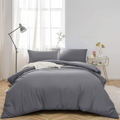Microfiber Solid Colour Duvet Cover Set