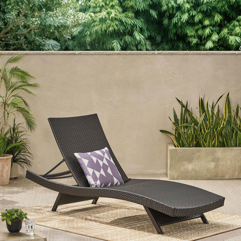 Chaise longue inclinable Blaise, 1, Brun multi