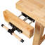 Établi en bois d'hévéa massif avec étau intégré pour atelier et travail du bois