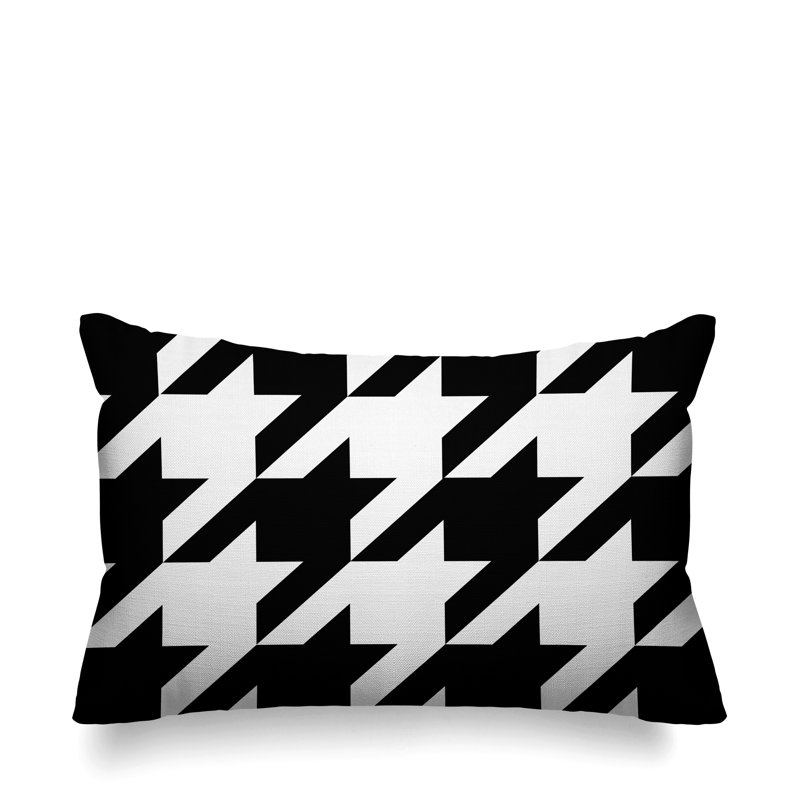 Housse et insert de coussin rectangulaire Eloise, Noir