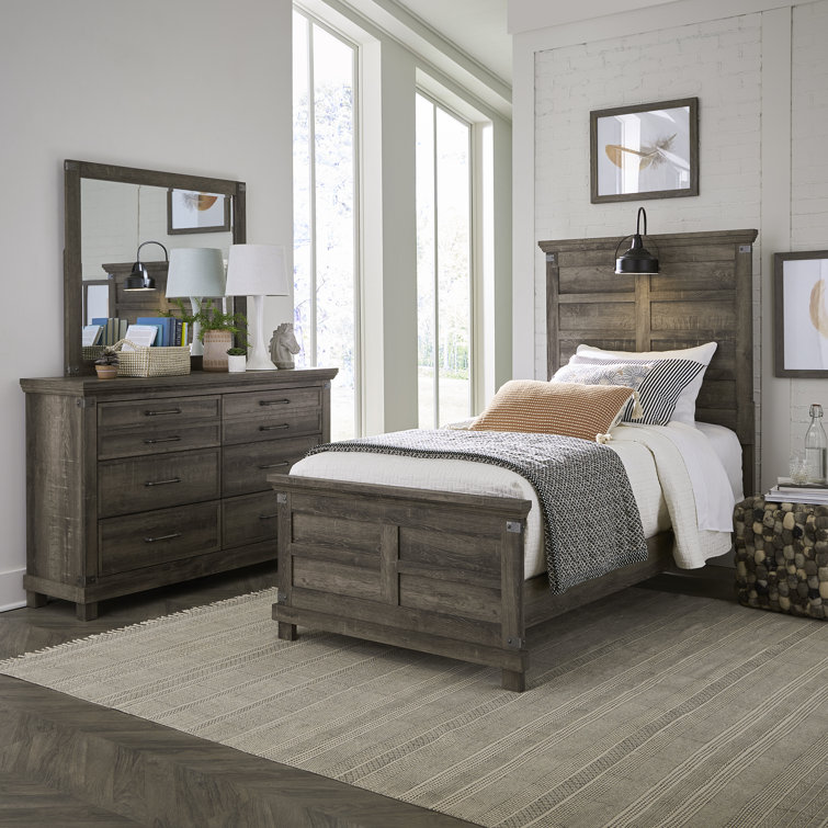 Lafever Panel Bed, Dresser & Mirror Set