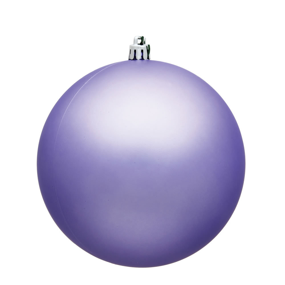 Holiday Décor Ball Ornament, 10" H x 10" W x 10" D, Matte Lavender