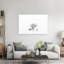 Cheval et personne dans la neige, impression de paysage abstrait cheval minimaliste paysage nature-936883825