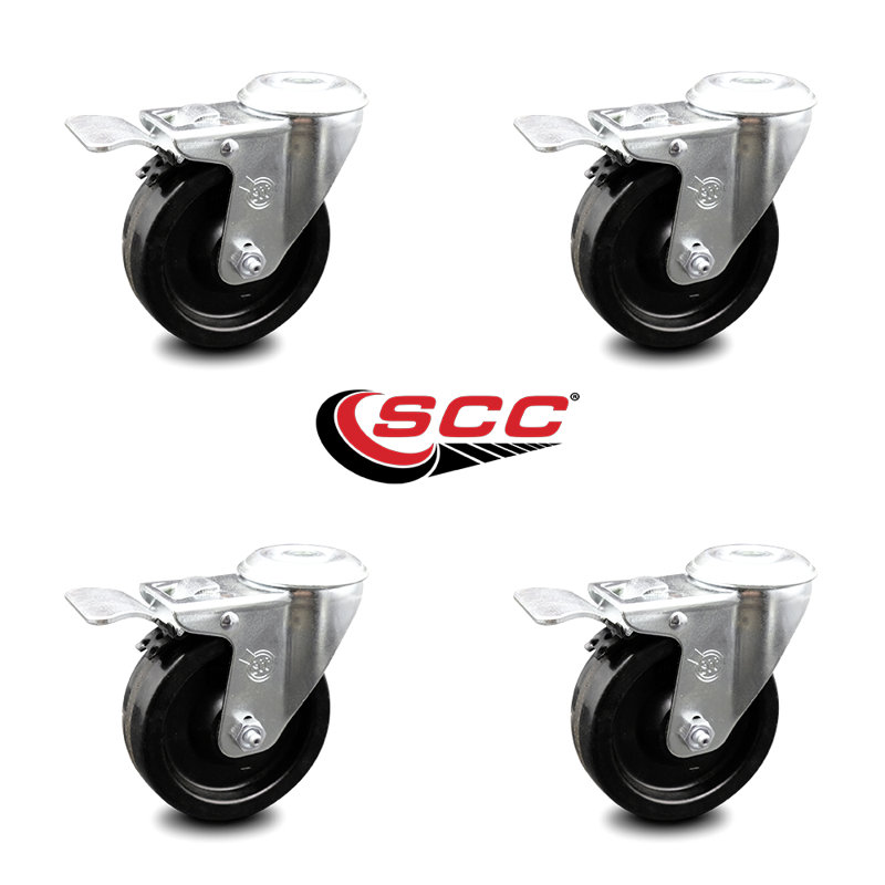 Phenolic Caster with Total Lock Brake