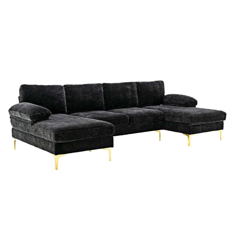 Canapé modulaire Hartsel, Polyester noir
