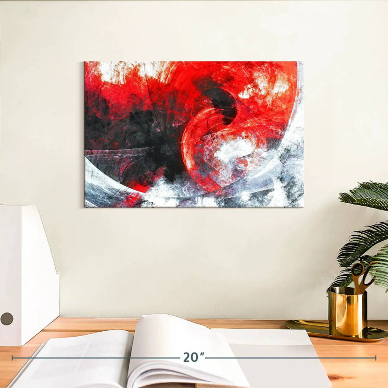 Avery Red Whirlpool Abstract, 8" H x 12" W