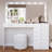 Boahaus Ketevan Extra-Large Makeup Vanity with Lights Bulbs Built-in and Big Mirror