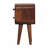 Solid Wood Extra Mini Curved Chestnut Nightstand