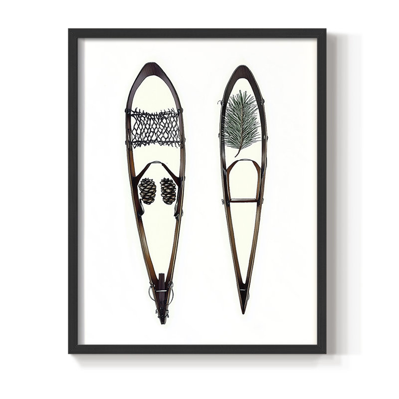 Reproduction encadrée - bois massif, Noir, noir, noir, noir, 11" H x 9" W