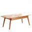 Centre de table Table basse 100% plateau en bois massif avec plateau et plateau de table basse Largeur 120 x profondeur 56 x hauteur 45 cm Bureau d'étude Facile à assembler Bois naturel avec tablette de rangement-1152083614