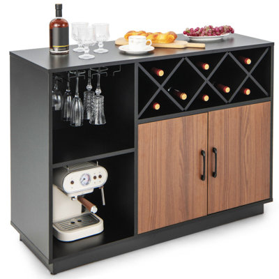 Industrial Sideboard Cabinet With Removable Wine Rack by Ebern Designs
