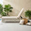 Chaise longue d'extérieur en osier avec dossier réglable à 5 positions, roulettes et coussin épais-73822289