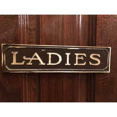 Enseigne de porte en laiton ladies