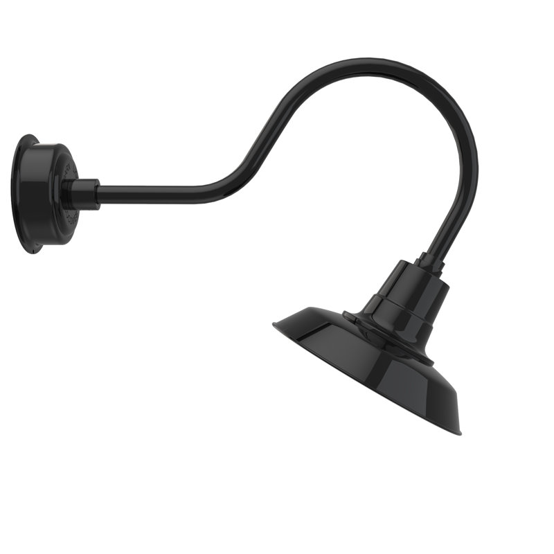 Luminaire de grange d’extérieur à del Haleigh, H 8po x l 12 po x P 12 po, Noir