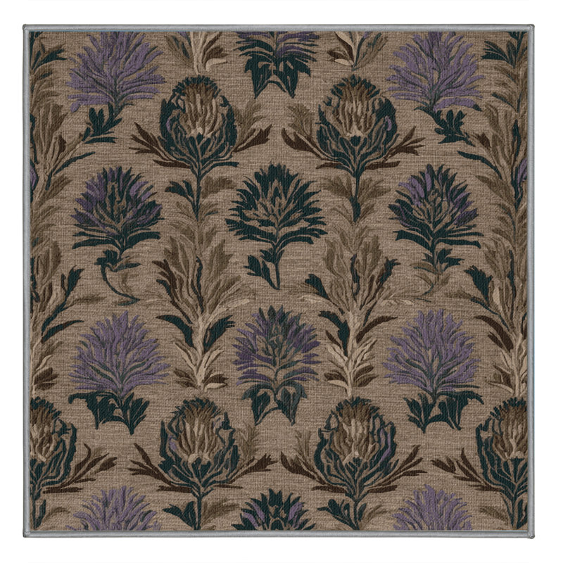  Tapis lavable avec légumes topinambours, Carré 5 pi