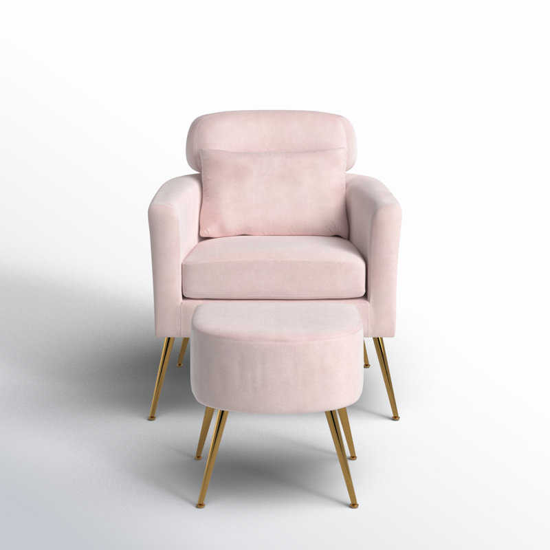 Azoriah 28.9 Wide Armchair, Pink Velvet