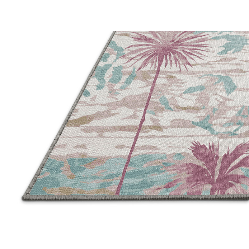 Machine Washable Gray Area Rug, Runner 2' x 4'
