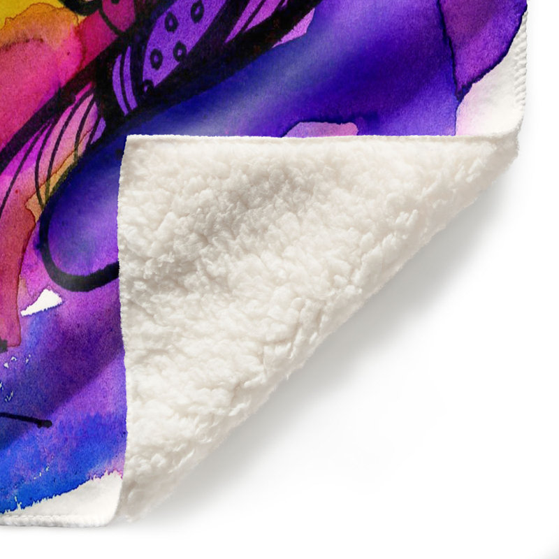 Couverture sherpa doux à danse cardiaque, l 51 po x L 60 po