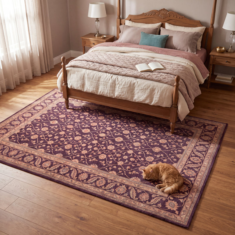 Tapis d'intérieur antidérapant Fogbow Traditional Allover, Rectangle 6 pi 11 po x 8 pi 10 po