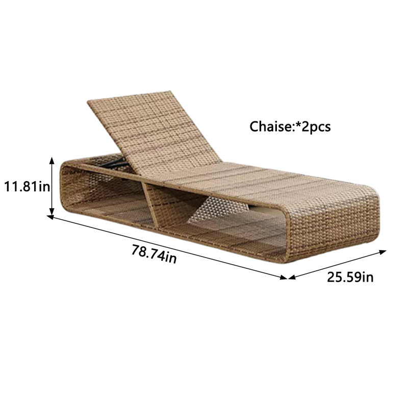 Outdoor Wicker Chaise Lounge