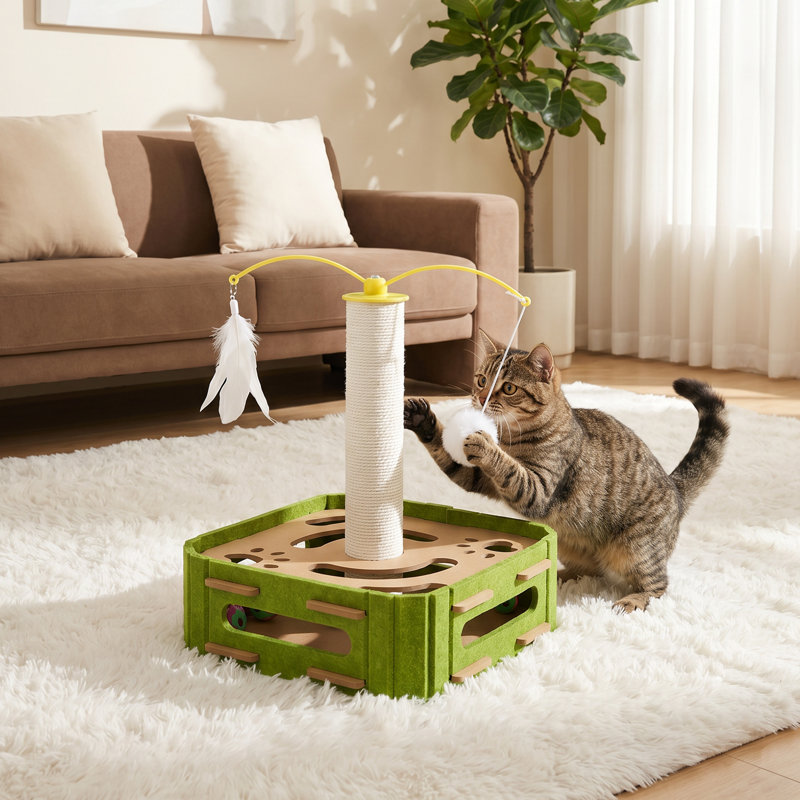 Interactive Cat Scratcher Puzzle Maze Box Toy