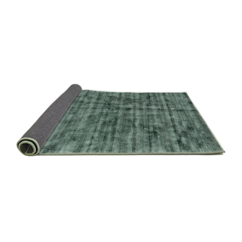 Tapis contemporain vert mer, Rond 7 pi