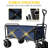 Heavy Duty 350 Lbs Capacity Collapsible Wagon, Outdoor Folding Camping Grocery Portable Utility Cart, Adjustable Rolling Carts, All Terrain Sports Wagon With Big Wheels -126588234
