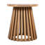 Table d'appoint ronde et durable en bois d'acacia, parfaite pour la cour, la pelouse et le balcon avec une finition en teck clair-1753548931