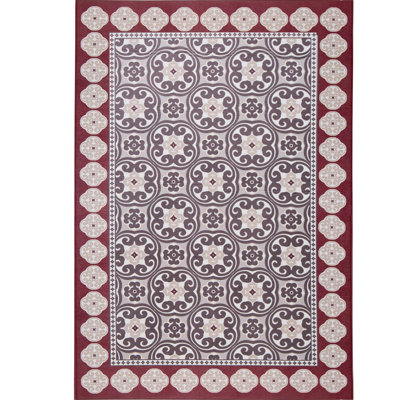 Calm Step Performance Viscose Geometric Indoor Rug