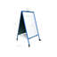 Chevalet double face FixtureDisplays® 62,2 cm L x 114,3 cm H x 68,6 cm P avec surfaces magnétiques effaçables à sec - Bleu 19531