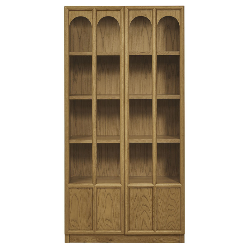 Eich Solid Wood And Glass Display Cabinet In Oak, Oak