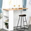 Table moderne avec rangement à 3 tablettes, blanc, pour la cuisine et la salle à manger
