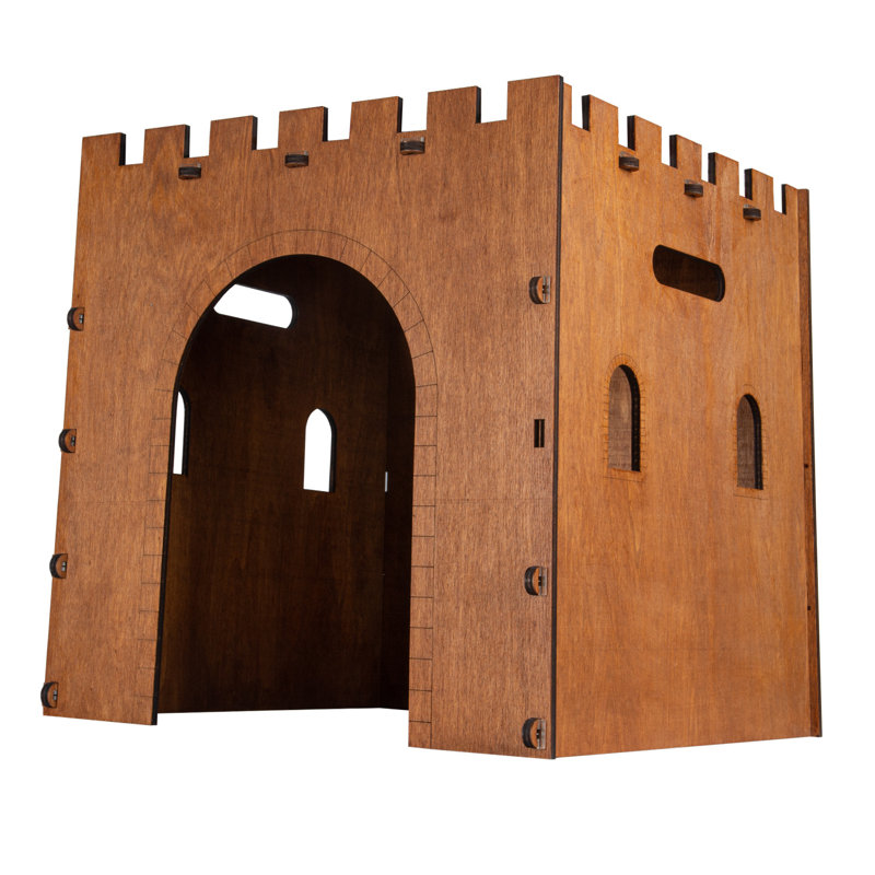 Fonction de mobilier carré Ezell, Brun