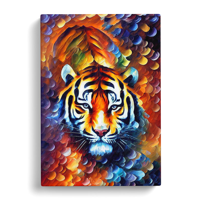Tiger Portrait No.2 - Print, Wrapped Canvas, 60cm H x 40cm W x 3cm D, No Matte