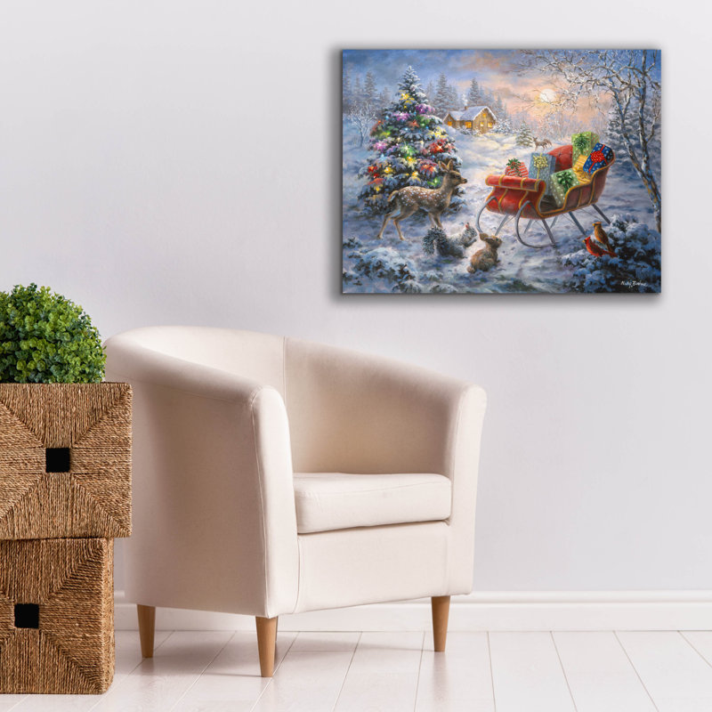 «Tis» The Night Before Xmas »par Nicky Boehme, H 26 po x l 34 po x P 1,5 po