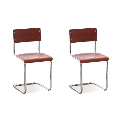 Modern Cerise Solid back side Chair(Set of 2)