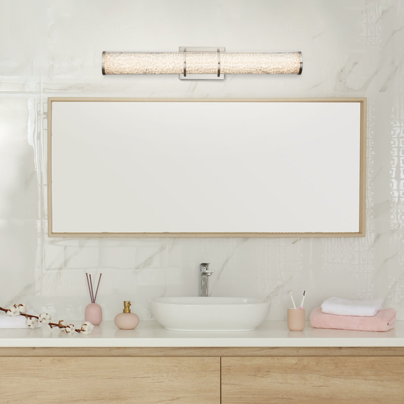 Éclairage pour salle de bain 1 lumière DEL en nickel brossé