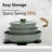 10 Pcs Pots And Pans Set Non Stick, Nonstick Kitchen Cookware Sets Detachable Handle, Induction Pots And Pans Set With Removable Handle, RV Cookware For Camping, Oven Safe, PFOS, PFOA Free, Green