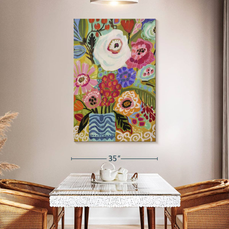 Harnek fleurs fraîches dans un vase II, H 51 po x l 34 po