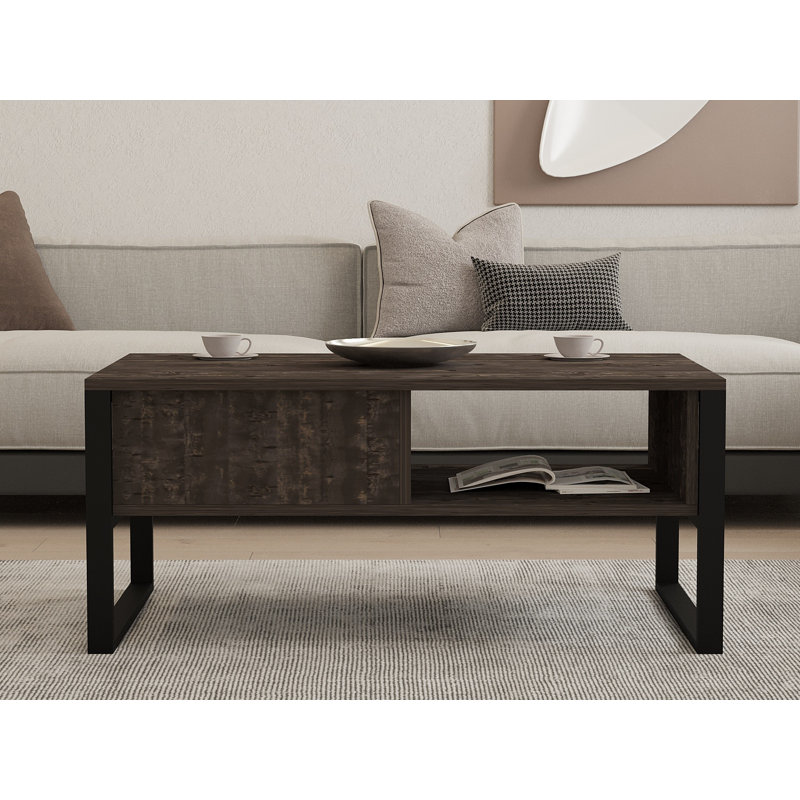 Table basse avec rangement Carsandra, Anthracite