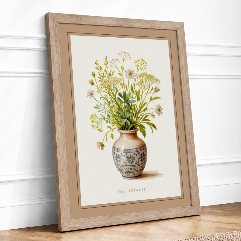 The Botanist Botanical - Framed Print, A2 - 59.4 x 42.0 cm, Oak