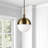 Caillin 1 - Light Brass Single Pendant-152244963