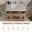 Meuble-lavabo flottant mural 36 po avec lavabo simple Melihcan