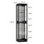 Armoire H 66,1 po avec porte vitrée et lumière DEL