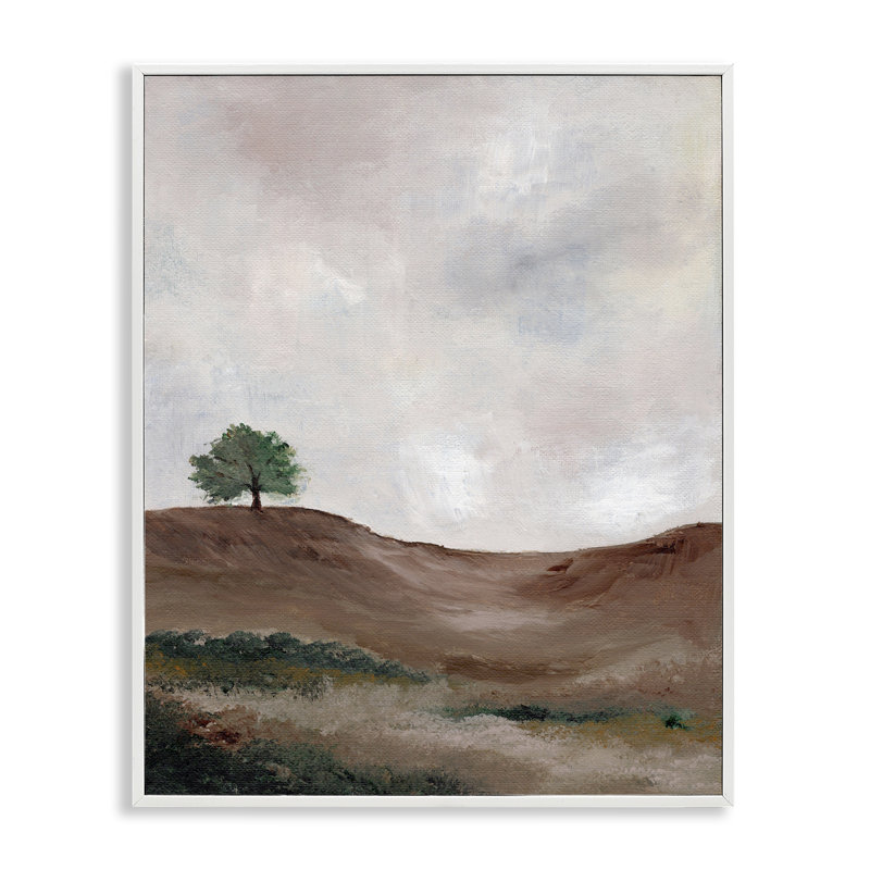  «Curve Desert Hill», art de la giclée encadrée par Nikita Jariwala, H 20 po x l 16 po, Giclée encadrée blanc bord de mer