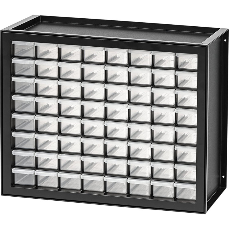 Caisse en plastique 64 tiroirs