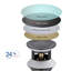Bouchon de bonde escamotable pour salle de bain avec cordier de 12 po, avec trop-plein-88893317
